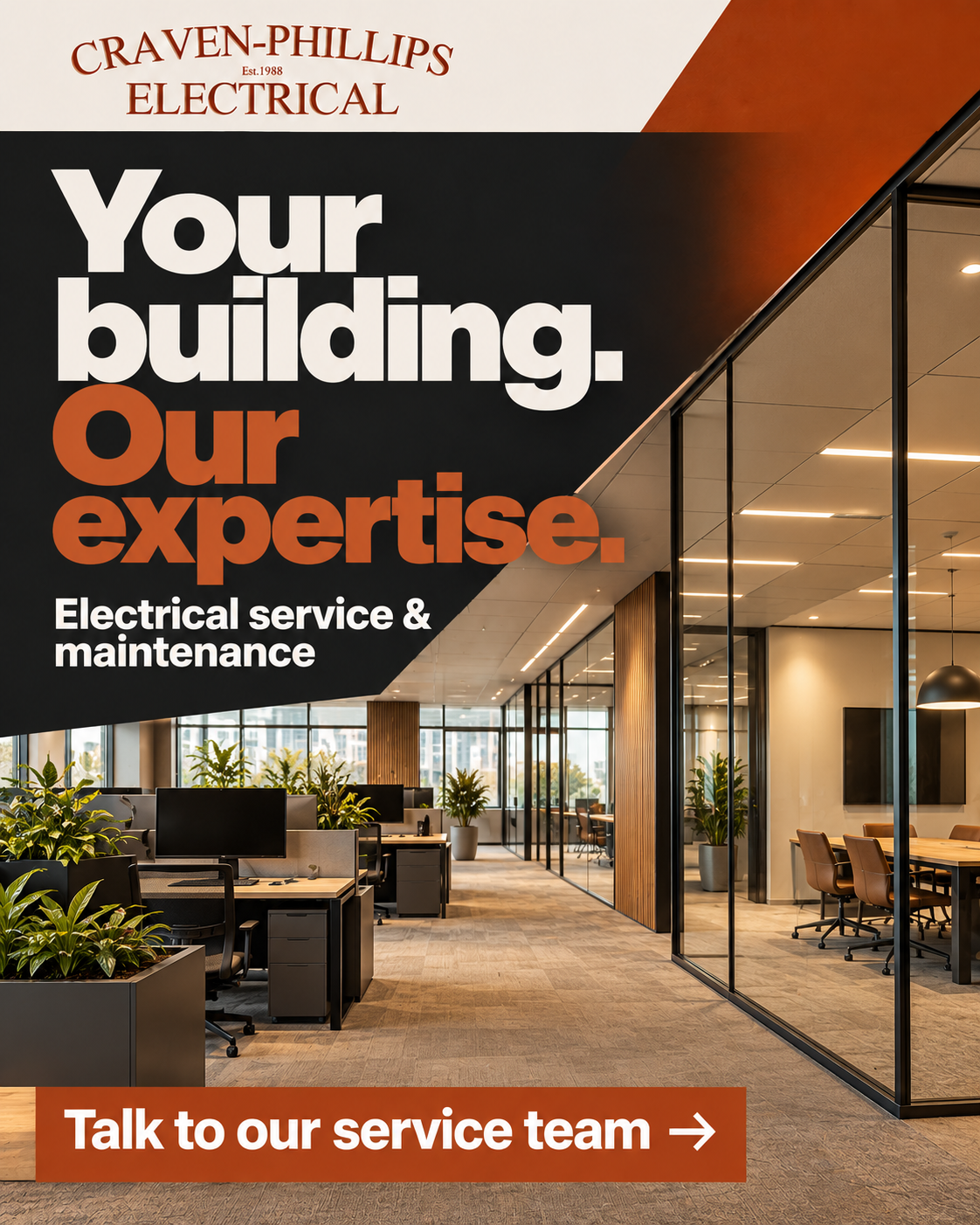 Your building. Our expertise. Electrical service and maintenance.
